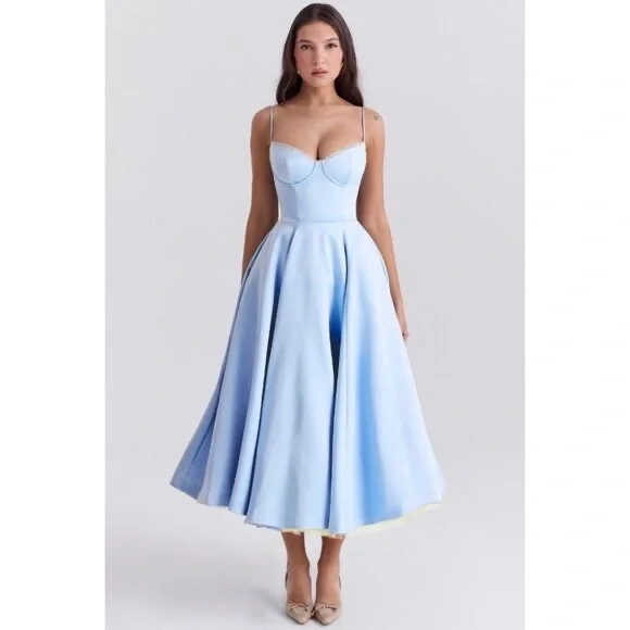 House of CB Mademoiselle cinderella blue tulle midi dress - Small - Picture 2 of 6
